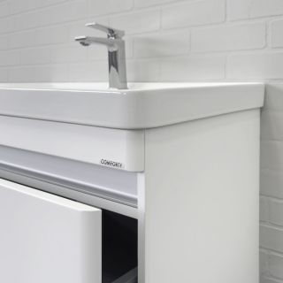 Тумба-умывальник Comforty подвесная Валдай-80П2 белая матовая с раковиной Comforty 4480